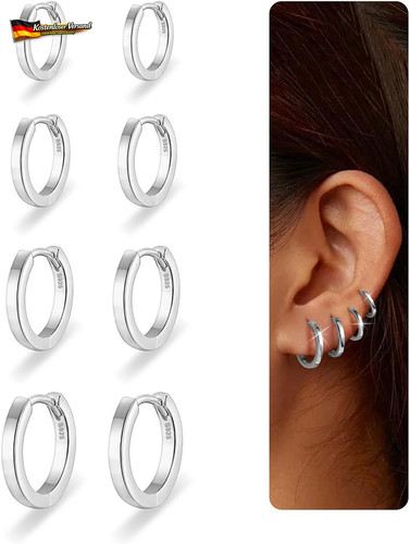 Silber 925 creolen ohrschmuck - silber,