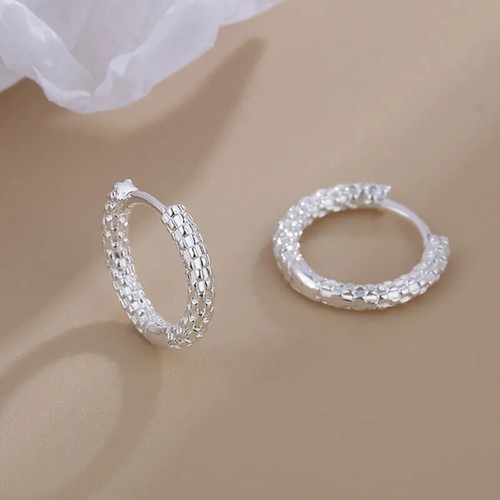 Creolen mit struktur sterling - struktur,,