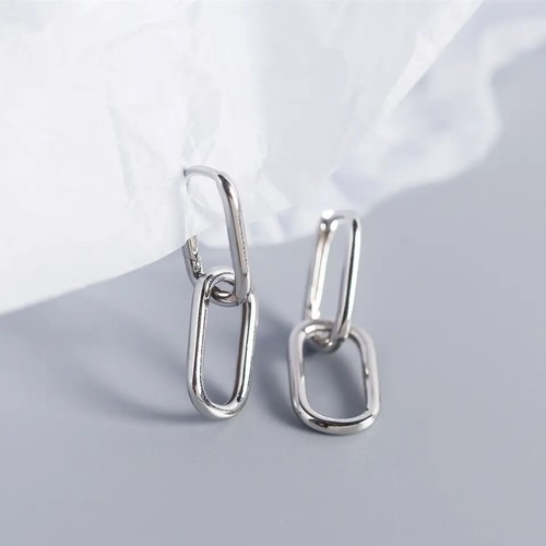 Rechteck creolen sterling - rechteck,