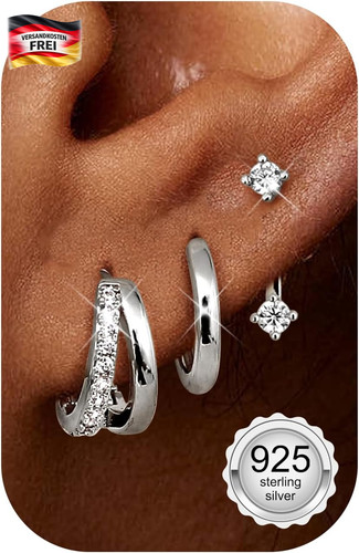 Silber 925 ohrringe damen - 925,
