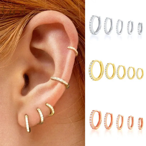 Creolen mit zirkonia sterling - zirkonia,
