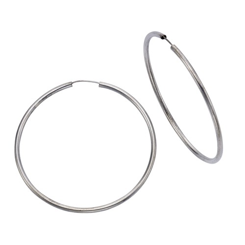 Creolen 925 silber rhodiniert - silber,