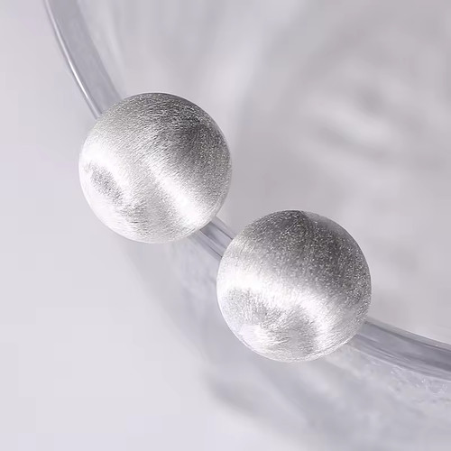 Ohrstecker rund glatt sterling - glatt,