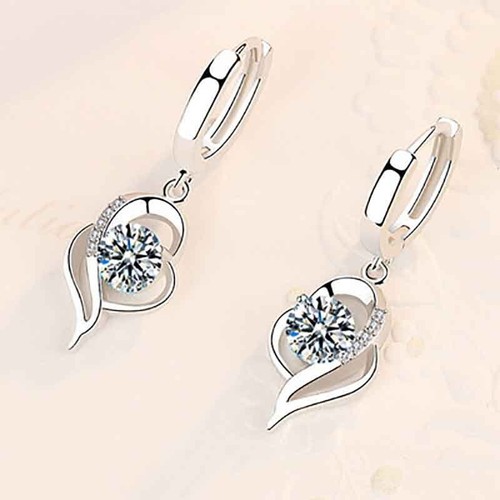 Damen ohrringe herz 925 - herz, silber